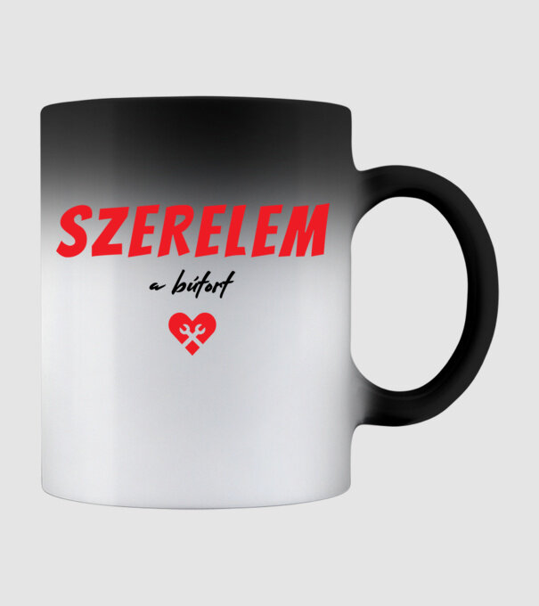 szerelem a bútort minta fekete pólón