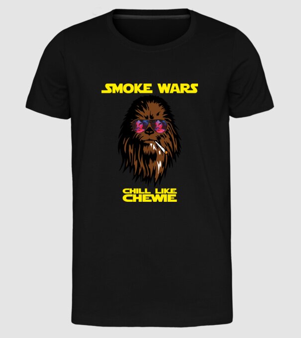 chewie minta fekete pólón