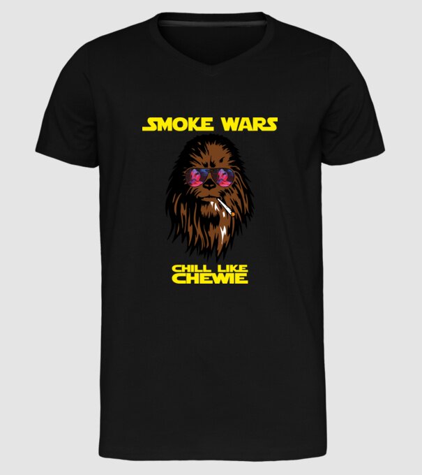 chewie minta fekete pólón