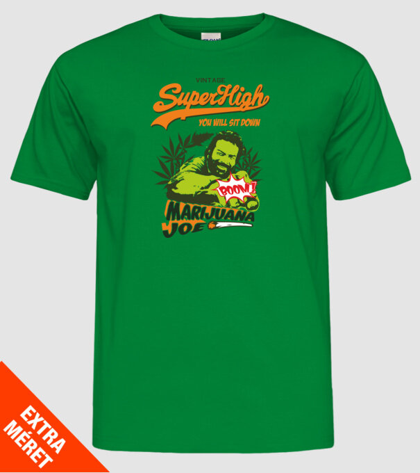 marihuana joe minta zöld pólón