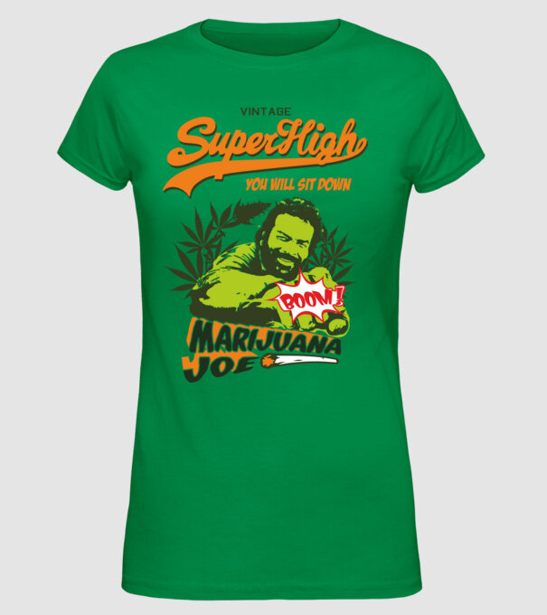 marihuana joe minta zöld pólón