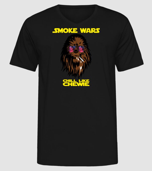 chewie minta fekete pólón