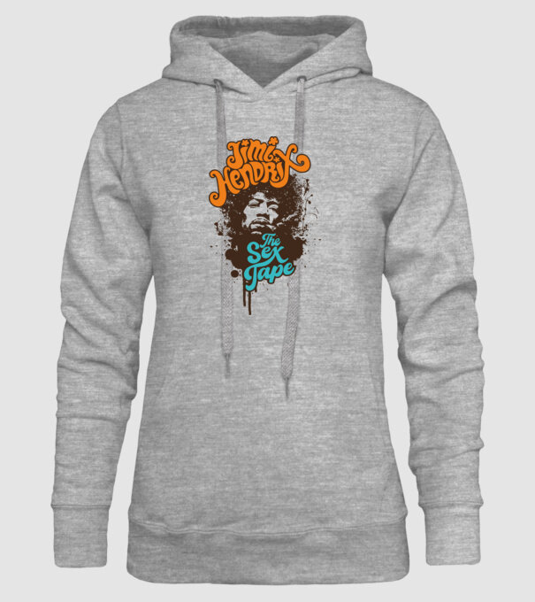Jimmi Hendrix minta szürke pólón
