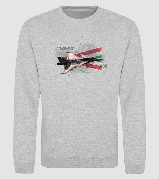 Gripen minta szürke pólón