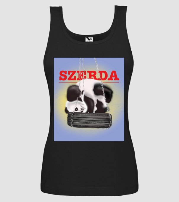szerda minta fekete pólón
