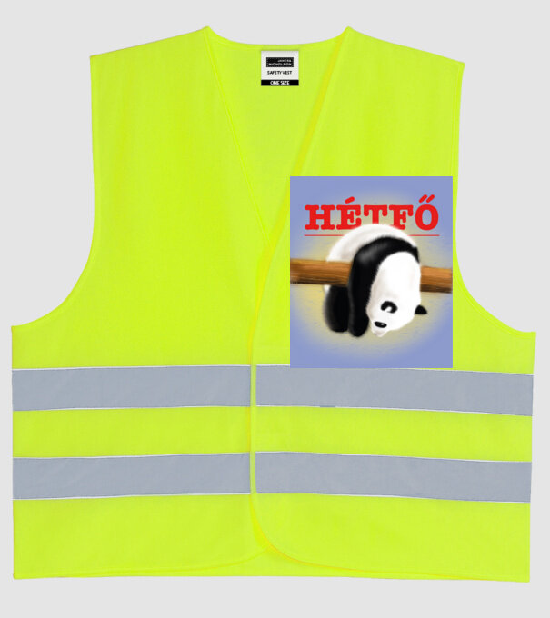 hétfő minta neonsárga pólón