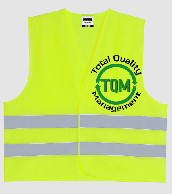 TQM minta neonsárga pólón