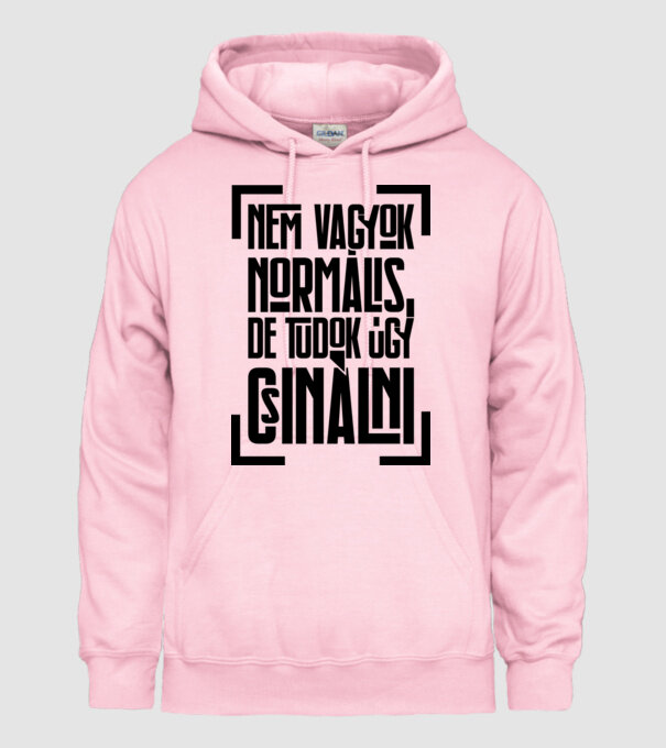 nem vagyok normális minta világos rózsaszín pólón