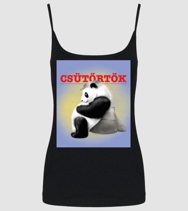 csütörtök minta fekete pólón