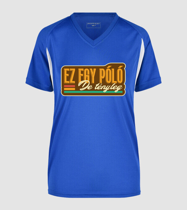 ez egy póló_retro minta királykék pólón