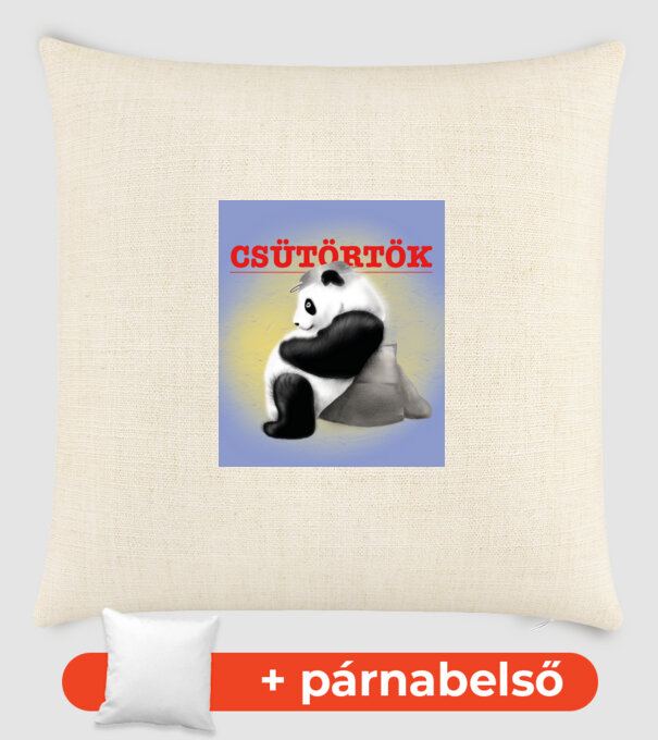 csütörtök minta homokszín pólón