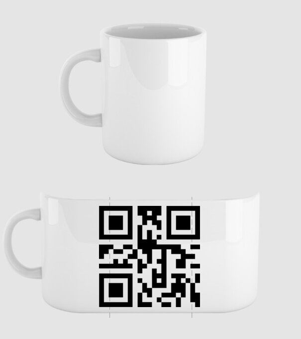 F*ck off - QR code minta fehér pólón