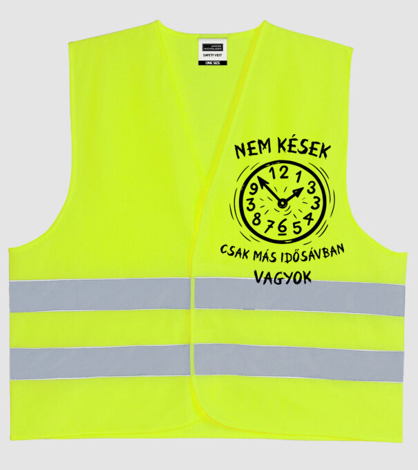 Időcsapda minta neonsárga pólón