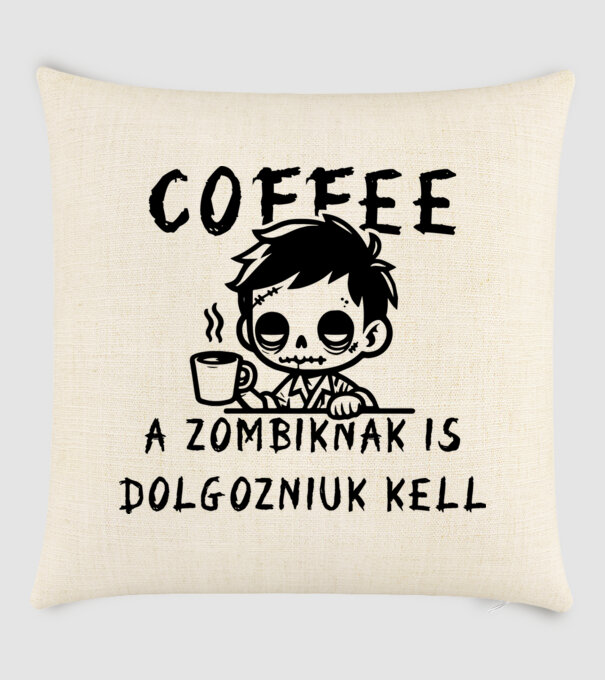 Kávé Zombiknak minta homokszín pólón
