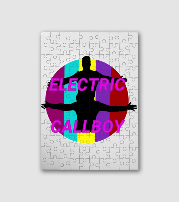 Electric Callboy minta fehér pólón