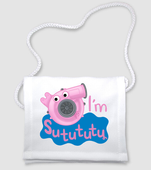 Turbopig minta fehér pólón