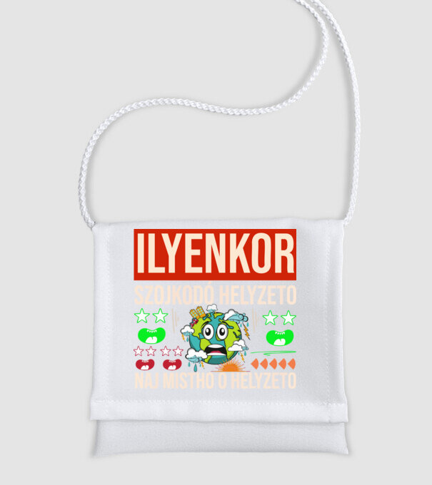 ILYENKOR SZOJKODÓ HELYZETÓ NAJ MISTHO minta fehér pólón