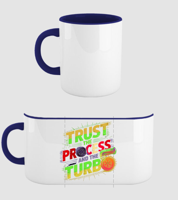 TURBO DSG minta sötétkék pólón