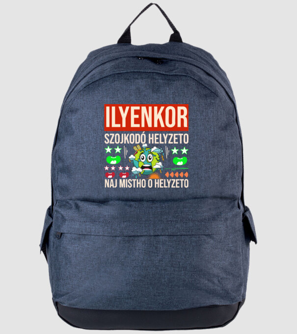 ILYENKOR SZOJKODÓ HELYZETÓ NAJ MISTHO minta farmerkék pólón