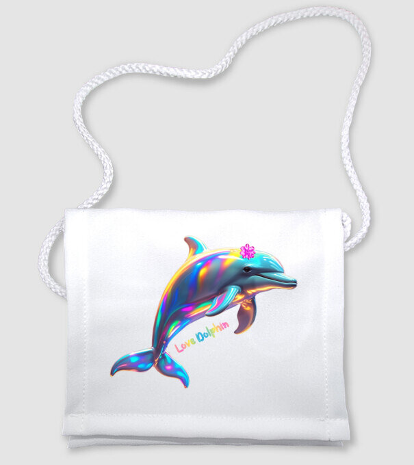 Delfin Kaland minta fehér pólón