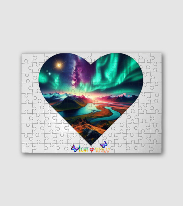 Love Norway minta fehér pólón