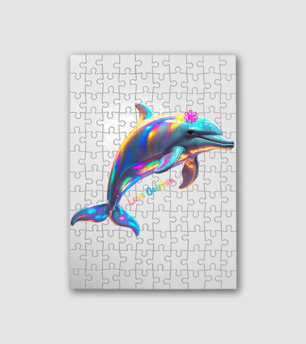 Delfin Kaland minta fehér pólón