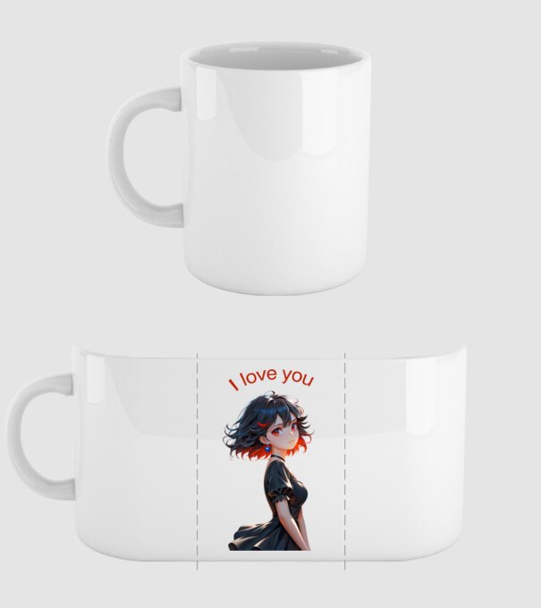 I Love You – A Sötét Romantika minta fehér pólón