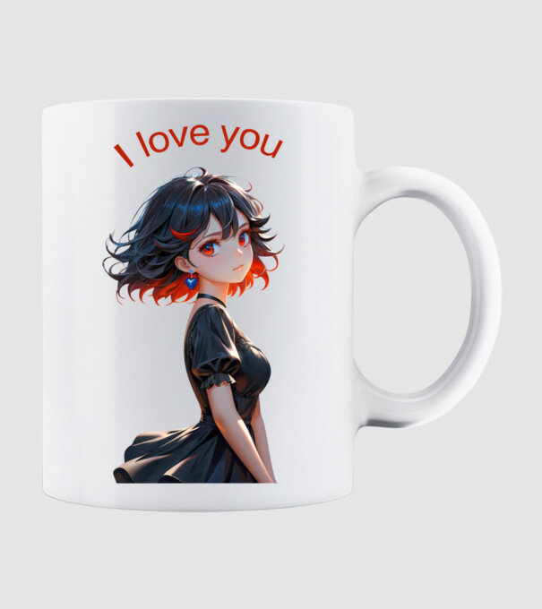 I Love You – A Sötét Romantika minta fehér pólón