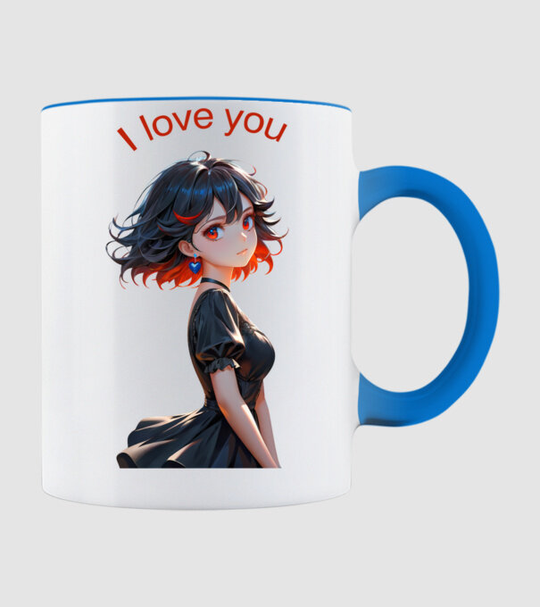 I Love You – A Sötét Romantika minta világoskék pólón