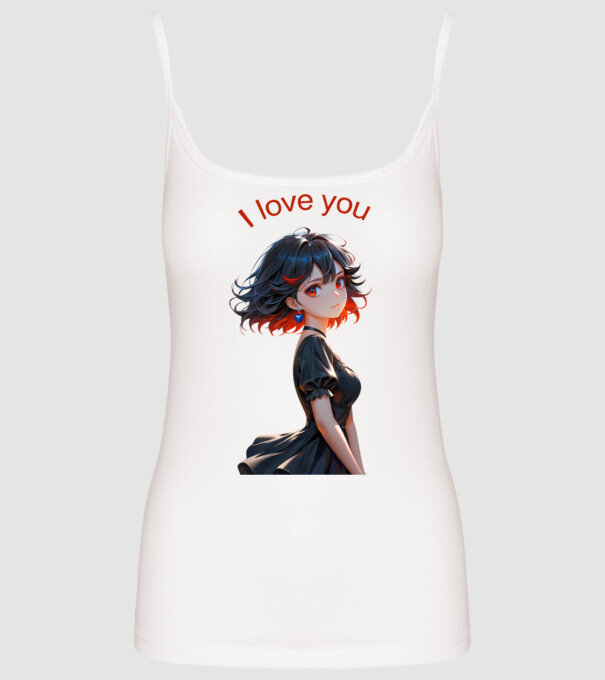 I Love You – A Sötét Romantika minta fehér pólón