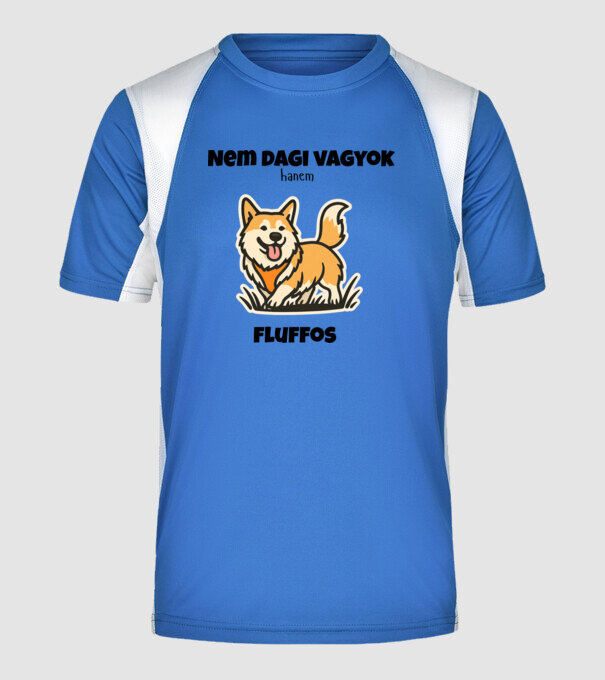 Nem Dagi, Csak Fluffos minta királykék pólón