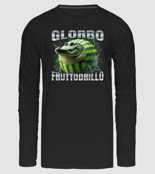 Glorbo Fruttodrillo minta fekete pólón
