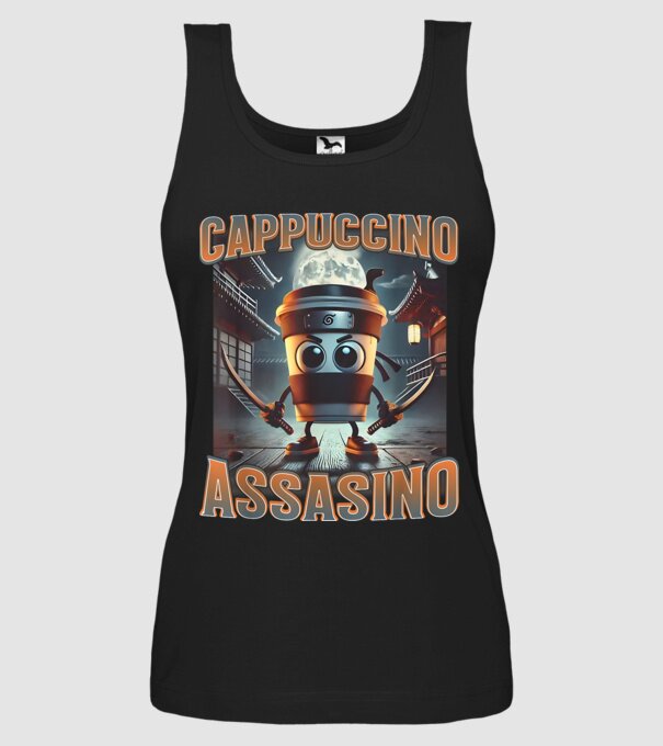 Cappuccino Assassino minta fekete pólón