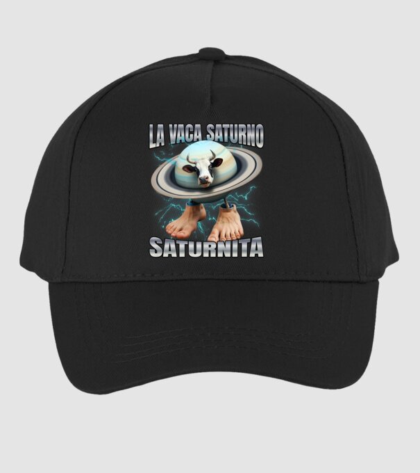 La Vaca Saturno Saturnita minta fekete pólón