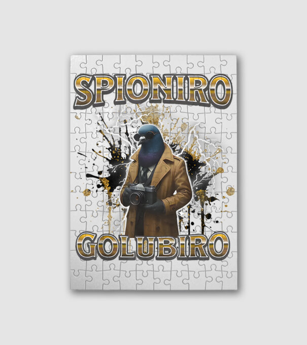Spioniro Golubiro minta fehér pólón