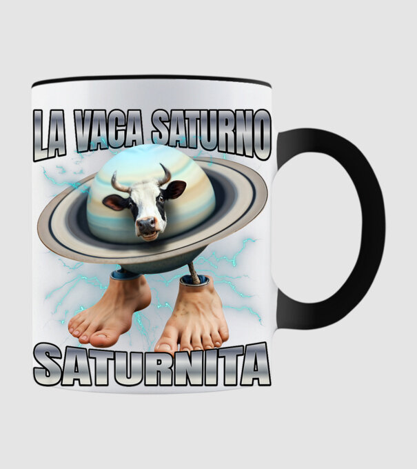 La Vaca Saturno Saturnita minta fekete pólón