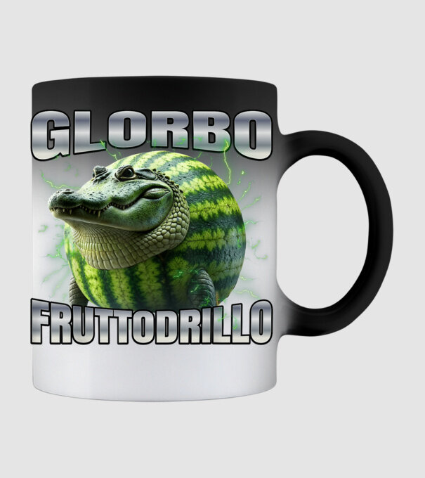 Glorbo Fruttodrillo minta fekete pólón