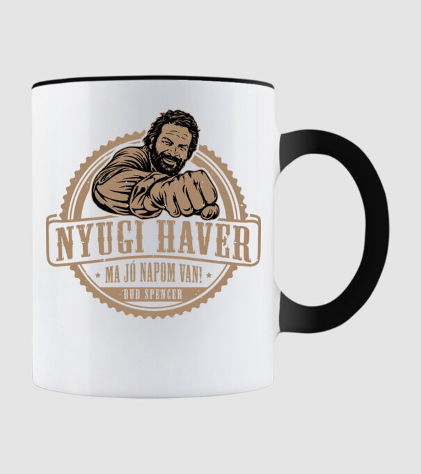 Nyugi haver minta fekete pólón