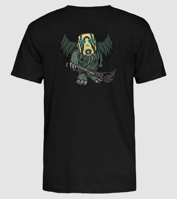 Borderlands Psycho X Cthulhu minta fekete pólón