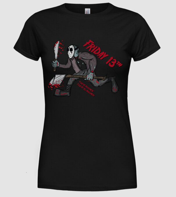 Jason Voorhees - Friday 13th minta fekete pólón