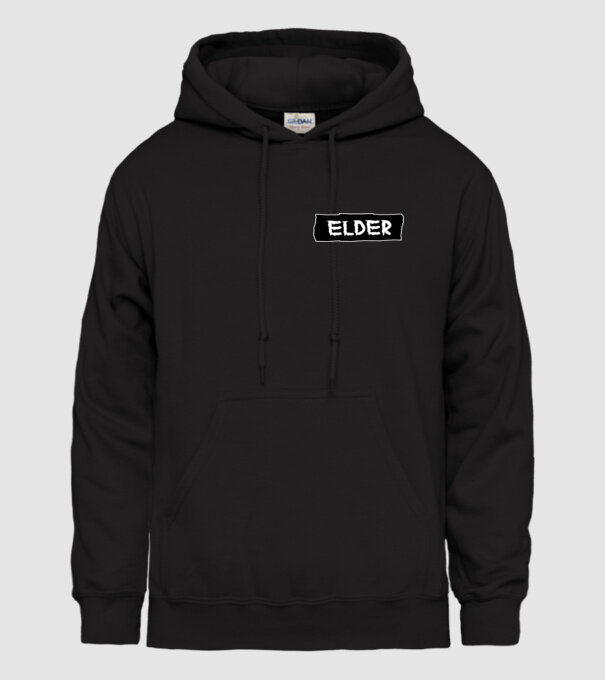 Elder minta fekete pólón