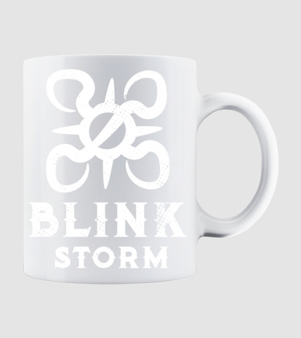 Blink Storm minta fehér pólón