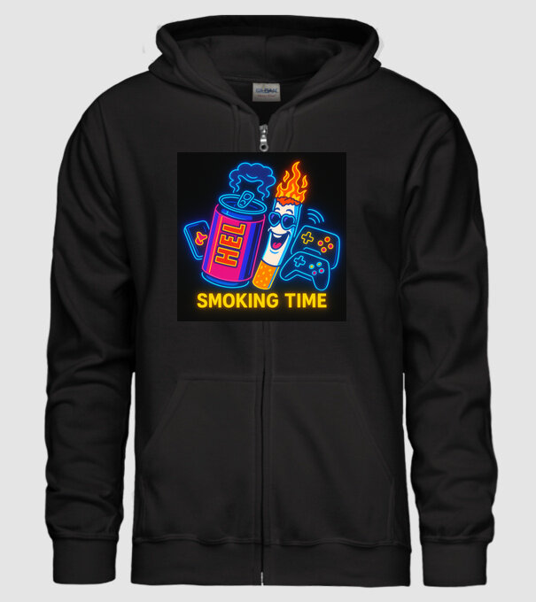 Smoke Time meme minta fekete pólón