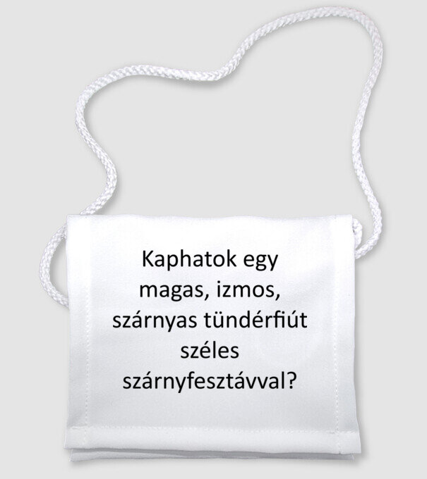 tündérfiú.fekete minta fehér pólón