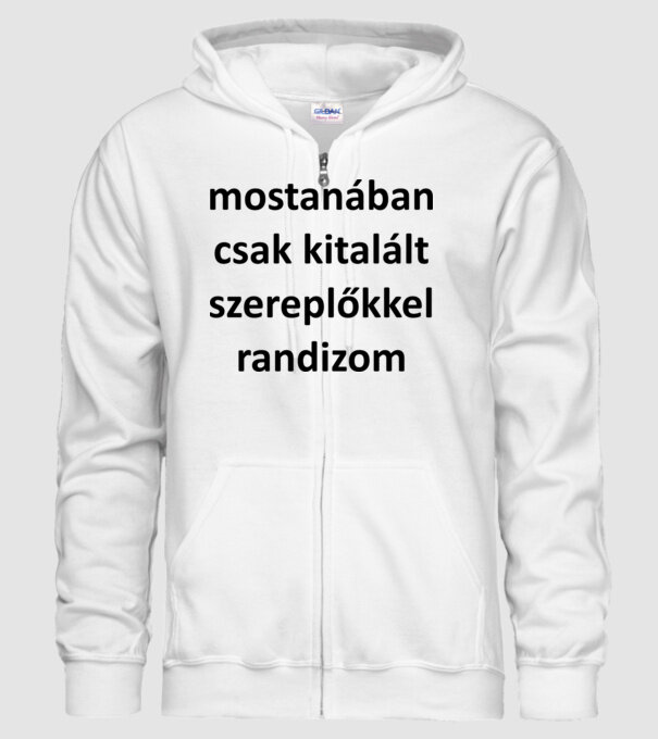 kitalált sz. f minta fehér pólón