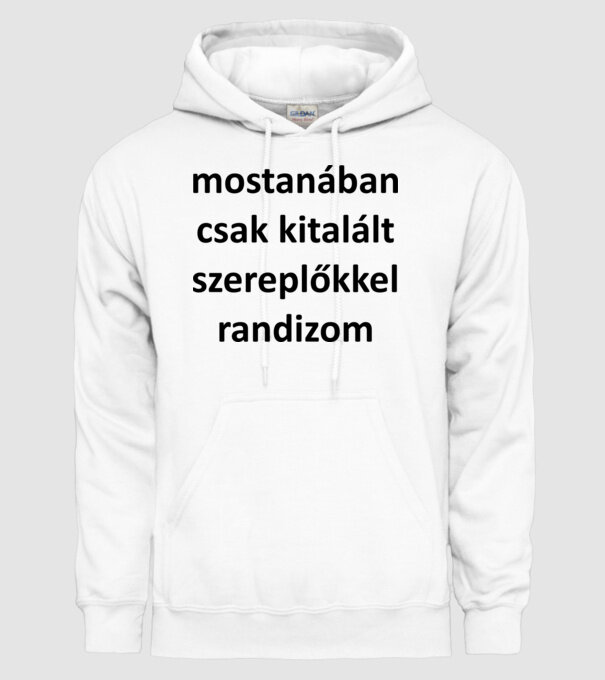 kitalált sz. f minta fehér pólón