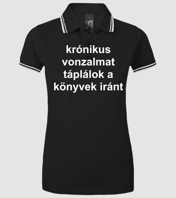 krónikus.fehér minta fekete pólón