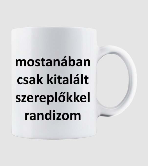 kitalált sz. f minta fehér pólón