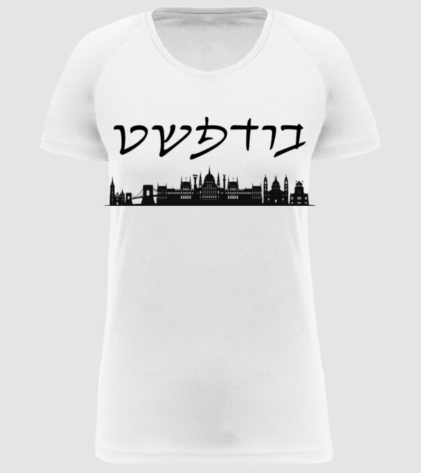 Budapest minta fehér pólón
