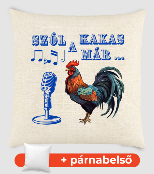 Szól a kakas már ... minta homokszín pólón